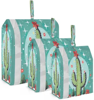 Christmas Cactus Packing Cubes for Travel 3 Set Travel Bags Organizer Luggage Accessories for Packing