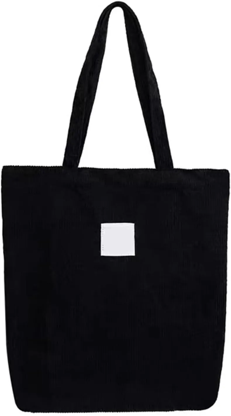 Corduroy Bag Handbags for Women Shoulder Bags Female Soft Environmental Storage Reusable