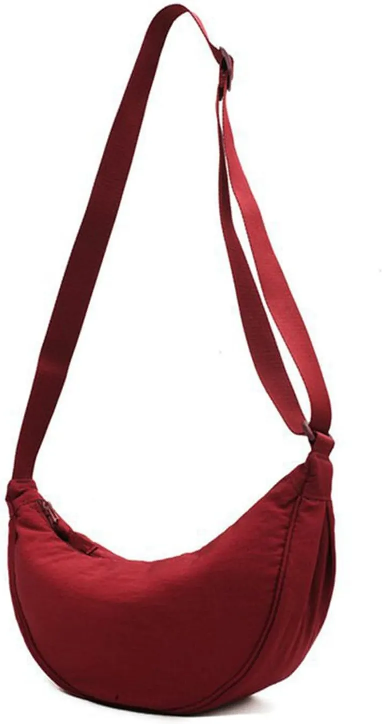 Crossbody Zipper Bag Dumpling Bag Women Armpit Nylon Simple Shoulder Design Crossbody