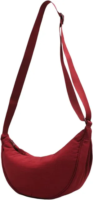 Crossbody Zipper Bag Dumpling Bag Women Armpit Nylon Simple Shoulder Design Crossbody