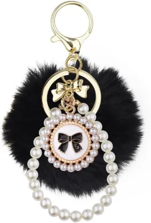Cute Bag Accessories for Women Handbag Bags Puffy Ball Keychain for Purse Key Chain Kawaii Accessories for Women