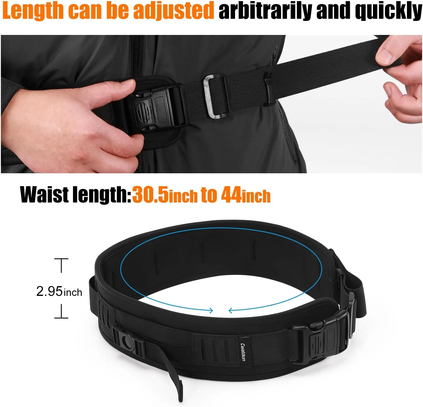 Cwatcun Multi-Function Camera Waist Belt, Outdoor Breathable Adjustable Camera Waist Strap for Photography Accessories