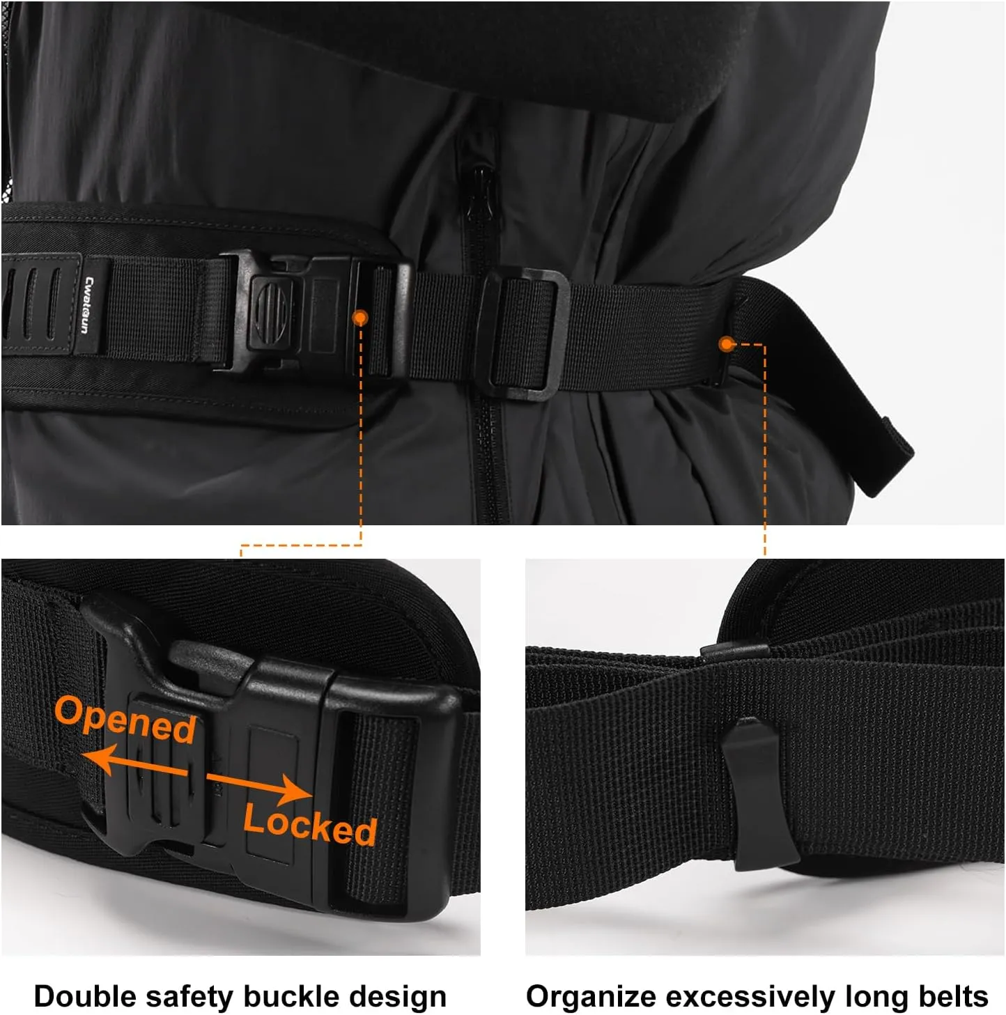 Cwatcun Multi-Function Camera Waist Belt, Outdoor Breathable Adjustable Camera Waist Strap for Photography Accessories