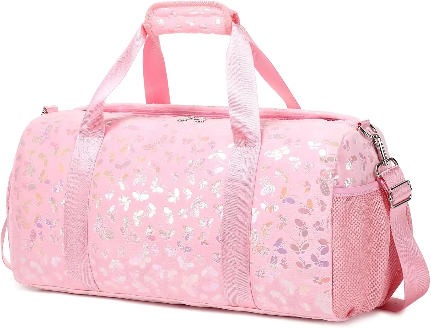 Dance Bag for Girls Soft Fluffy Ballet Bag Sports Gym Bag Travel Duffel Bag for Girls Water Resistant Overnight Sleepover Bags with Shoes Compartment