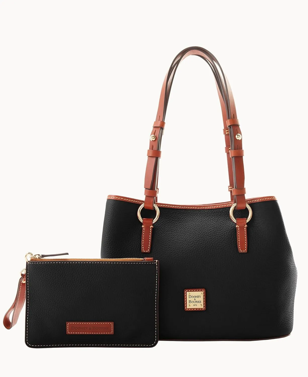 Dooney & Bourke Handbags and Accessories, Pebble Grain Leather Briana Small Shoulder Bag with Wristlet Pouch