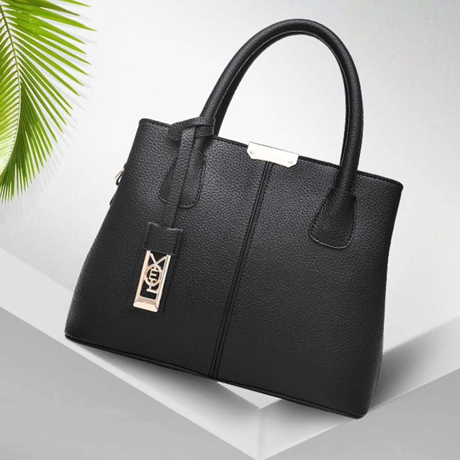 Fashion Handbag Simple Bag Large Capacity One Shoulder Women Bag Man Messenger Bags Small Leather (Black, One Size)