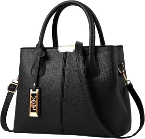 Fashion Handbag Simple Bag Large Capacity One Shoulder Women Bag Man Messenger Bags Small Leather (Black, One Size)