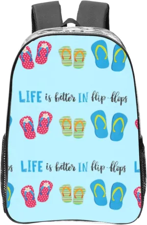 Flip Flops Beach Shoes Large Clear Backpack,Thick Pvc Clear Bag For Sports Event, Concert,Festival Suitable Adult