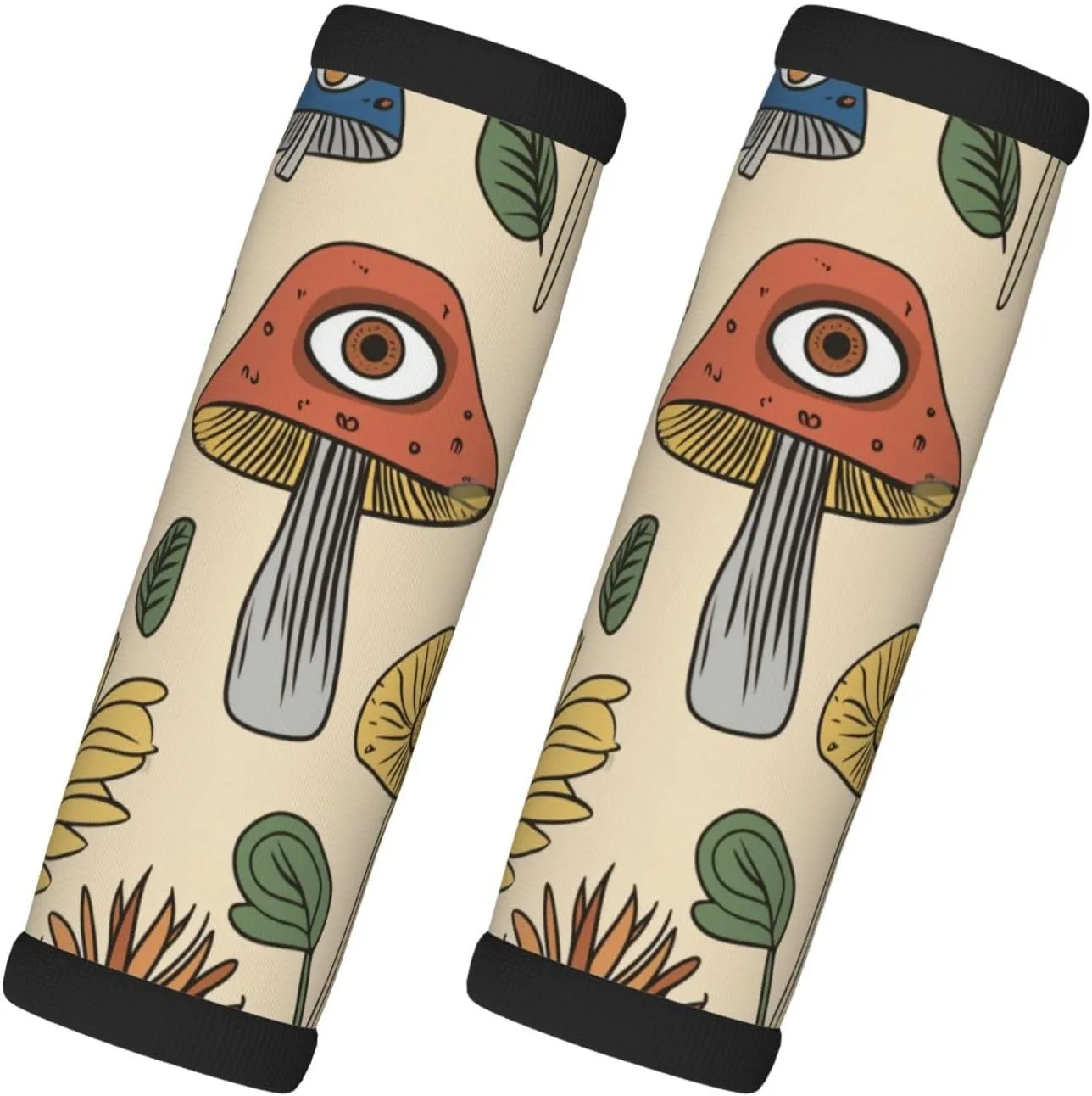 Flowers Mushrooms Eyes Luggage Handles Wrap Grips For Suitcases Luggage Travel Accessories For Airplane 2pcs
