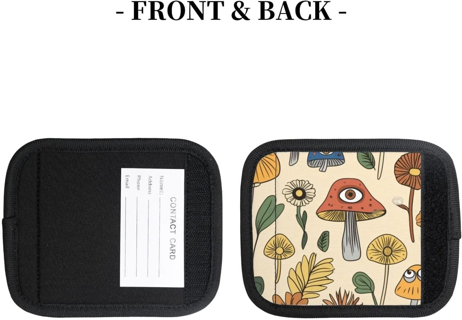 Flowers Mushrooms Eyes Luggage Handles Wrap Grips For Suitcases Luggage Travel Accessories For Airplane 2pcs