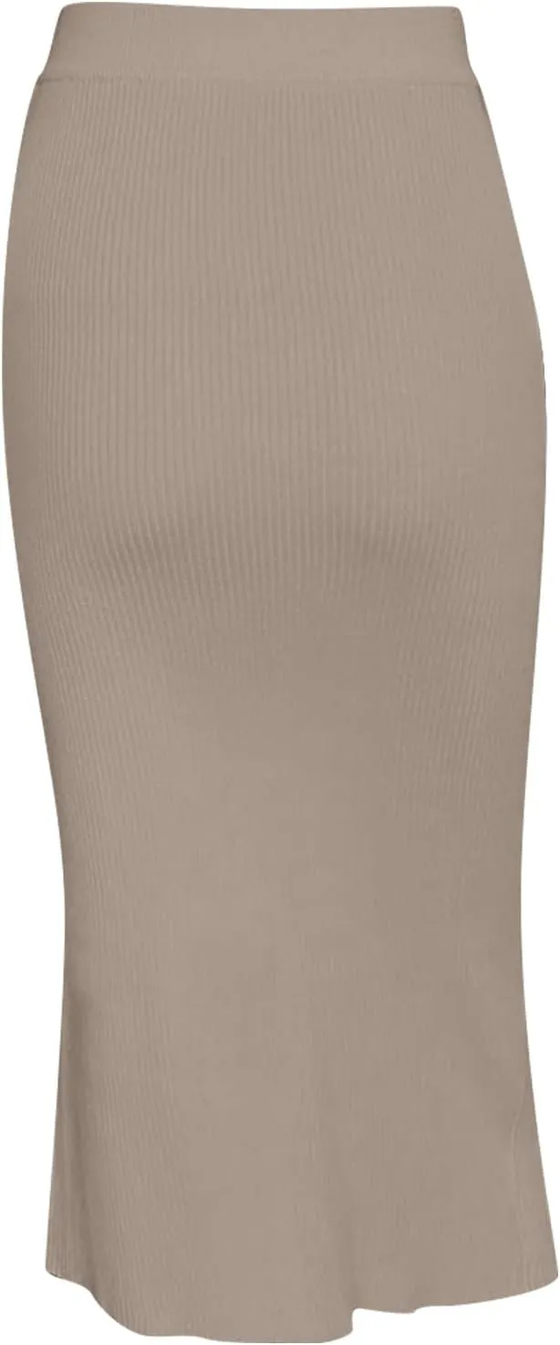 FZYLQY Slim Fit Ruched Pencil Skirts for Women High Waisted Elastic Band Bodycon Shirring Skirt Plus Size Skirt with Button