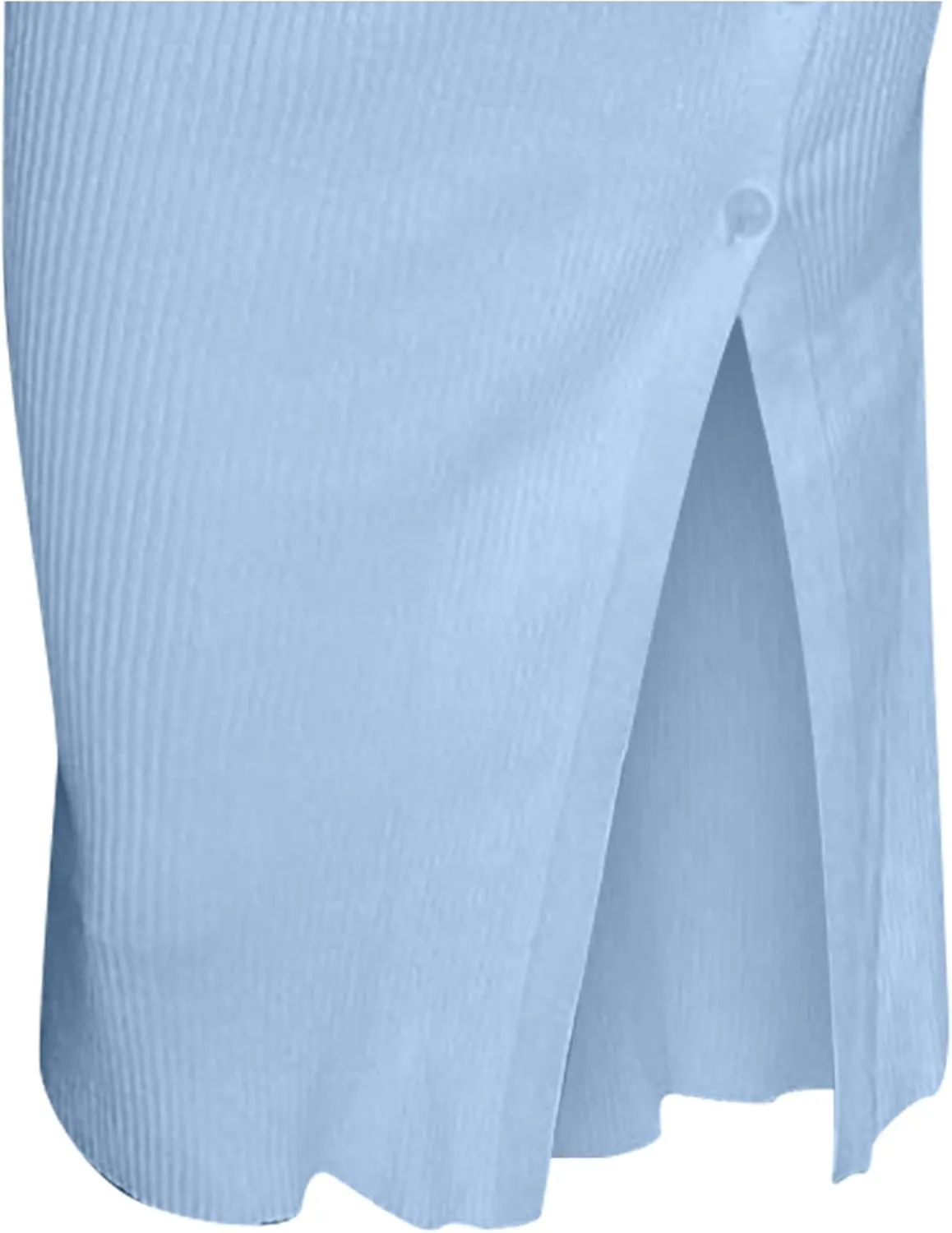FZYLQY Slim Fit Ruched Pencil Skirts for Women High Waisted Elastic Band Bodycon Shirring Skirt Plus Size Skirt with Button