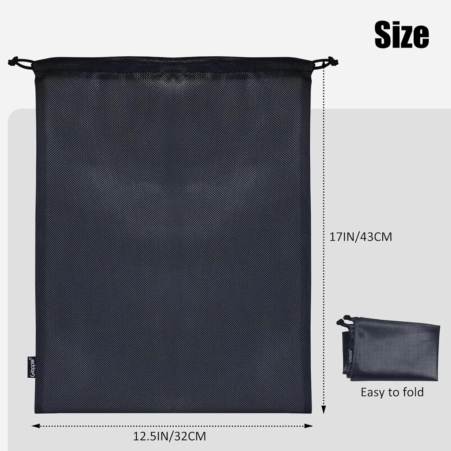 Gloppie Shoe Bags for Travel, Shoe Storage Bag with Drawstring, Packing Organizer for Sneakers, Gym, Luggage, Closet, Weekender Overnight Travel Essentials