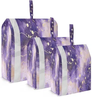 Gold Watercolor Splashes Packing Cubes for Travel 3 Set Packing Cubes Compression Luggage Accessories for Organization