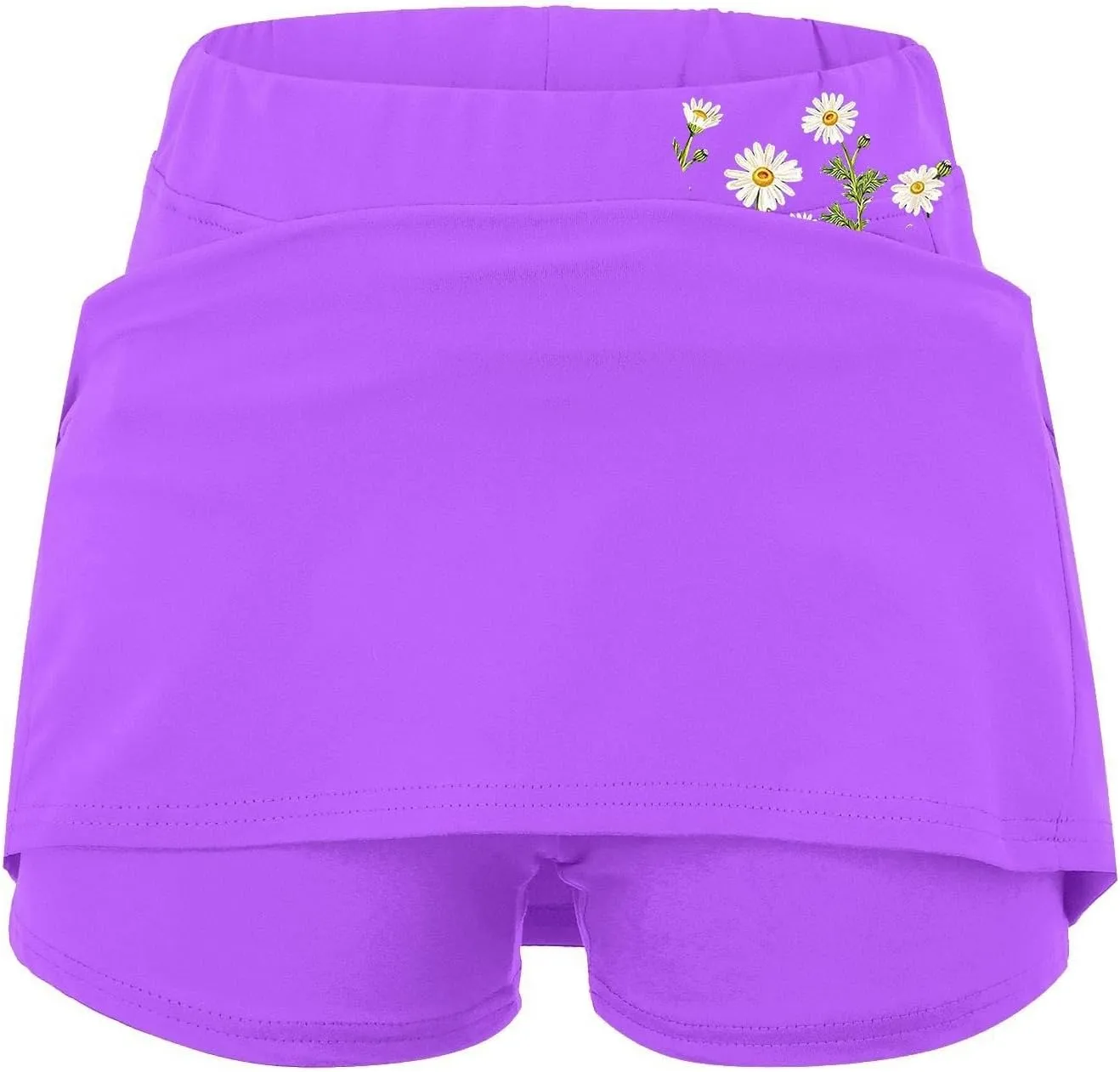 Golf Skirts for Women with Pockets High Waisted Workout Tennis Skorts with Shorts 2 in 1 Midi Skort Skirt Tummy Control