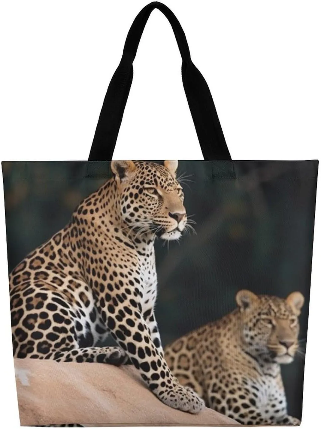 Hand Drawn Groundhog Beach Bag Reusable Tote Bag Foldable Grocery Bags Women Shopping Bags for Daily Essentials