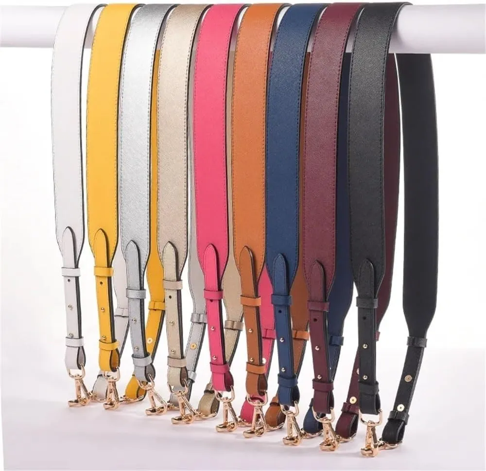 Handbag Strap 110CM Bag Strap Gold Silver Buckle Handbag Straps Replacement Parts Bag Belts Leather Handles for Shoulder Bags Accessories Cross Body Bag Strap
