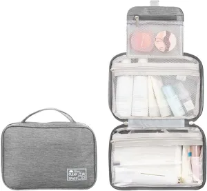 Hanging Travel Toiletry Bag for Men,10" X 6.5" Big Makeup Bag,Portable Foldable Large Capacity Toiletries Travel Bag with Compartment,Water-Resistant Cosmetic Travel Bag,Travel Essentials