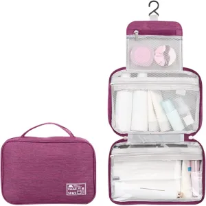 Hanging Travel Toiletry Bag for Women,10 X 6.5 Inch Makeup Bag Large,Portable Foldable Large Capacity Travel Toiletries Bag with Compartment,Waterproof Cosmetic Travel Bag,Travel Essentials
