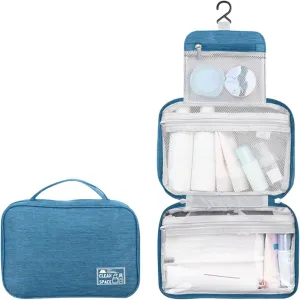 Hanging Travel Toiletry Bag for Women,10 X 6.5 Inch Makeup Bag Large,Portable Foldable Large Capacity Travel Toiletries Bag with Compartment,Waterproof Cosmetic Travel Bag,Travel Essentials