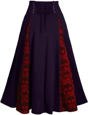 harajuku skirts for Women Plus Size Lace Patchwork High Waist Patchwork Midi Skirt Gothic Pleated Skirt Y2K Clothes