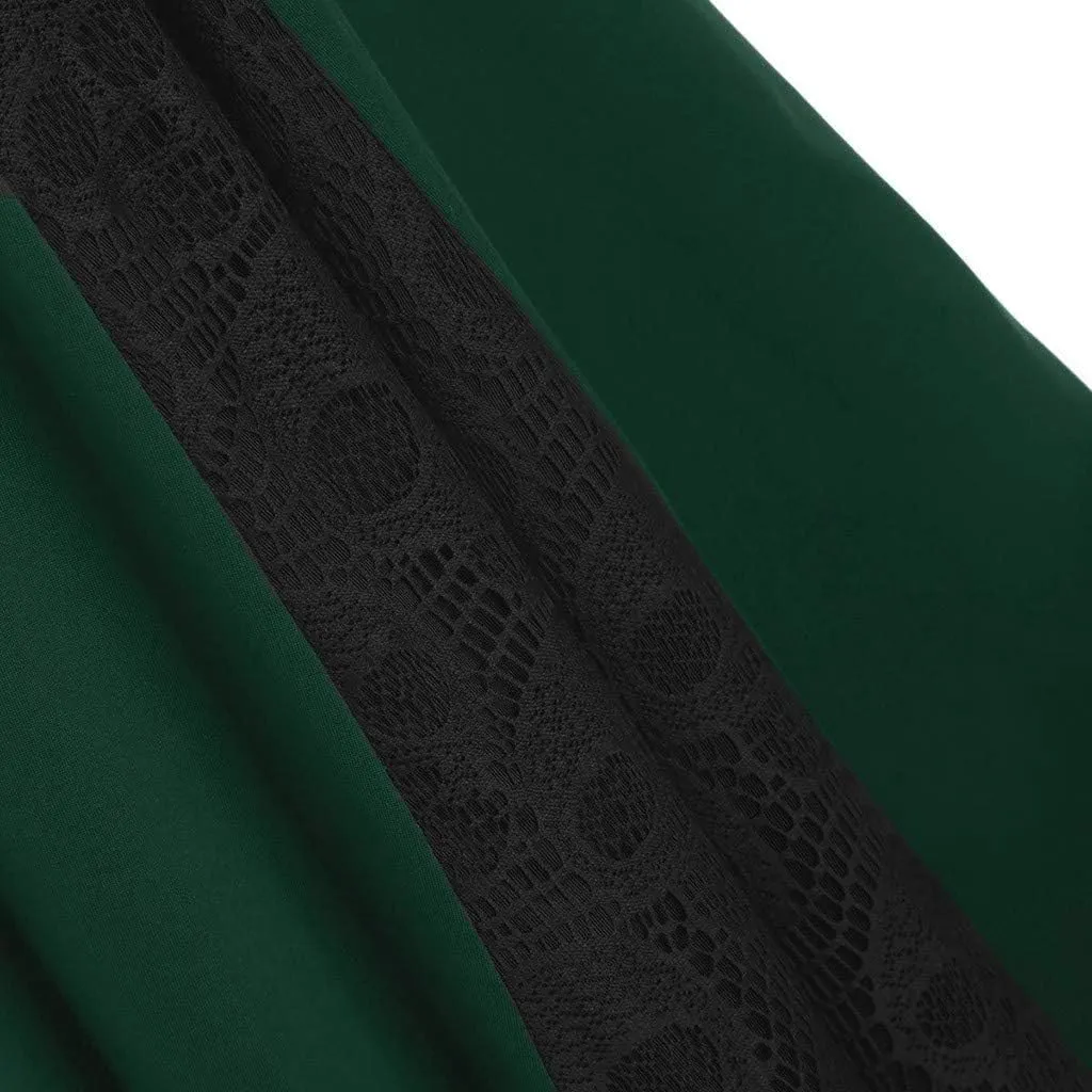 harajuku skirts for Women Plus Size Lace Patchwork High Waist Patchwork Midi Skirt Gothic Pleated Skirt Y2K Clothes