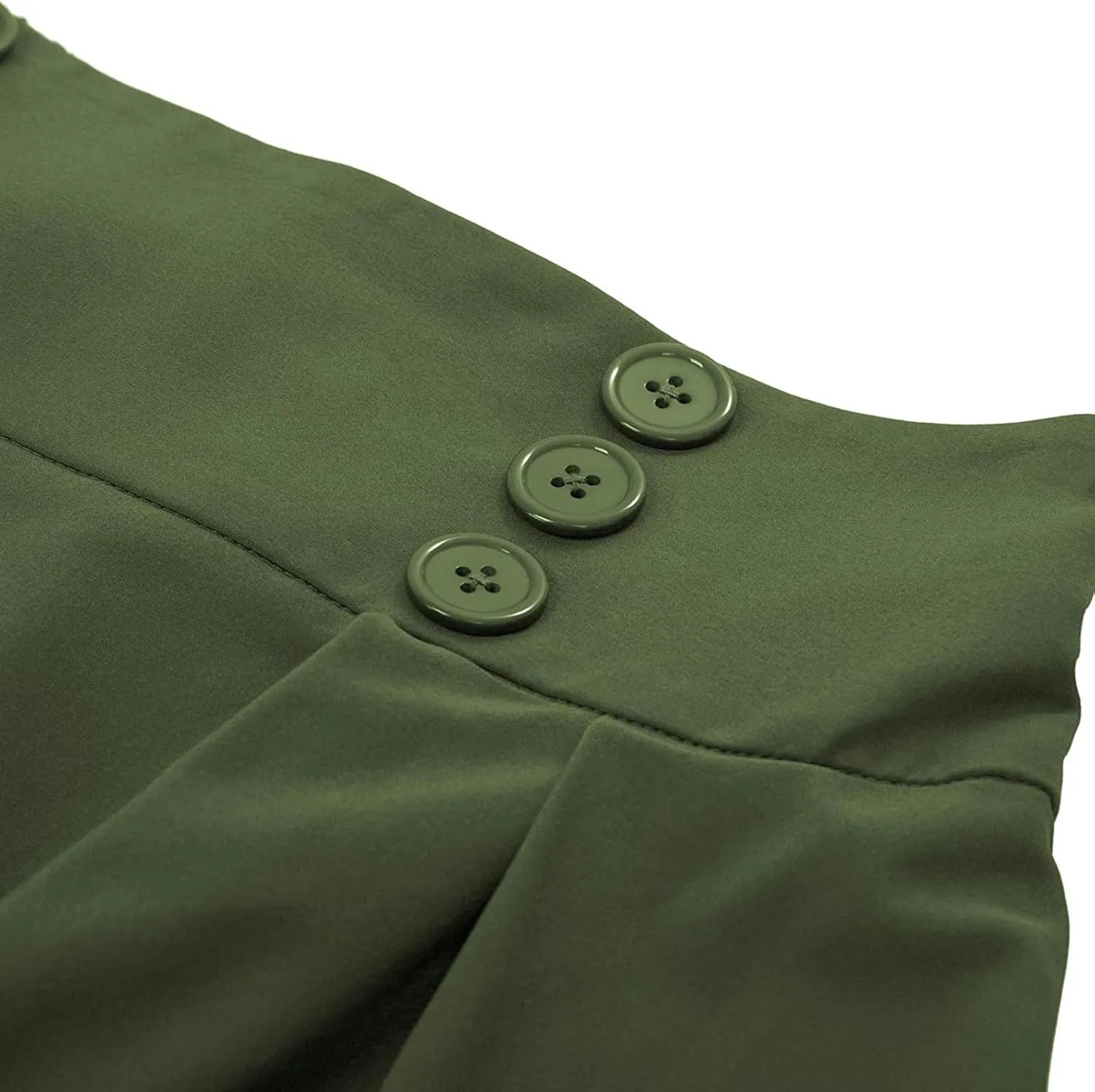High Waisted Mini Skirts for Women Solid Color Casual A-Line Skirt with Elastic Waist and Anti-Slip Lining