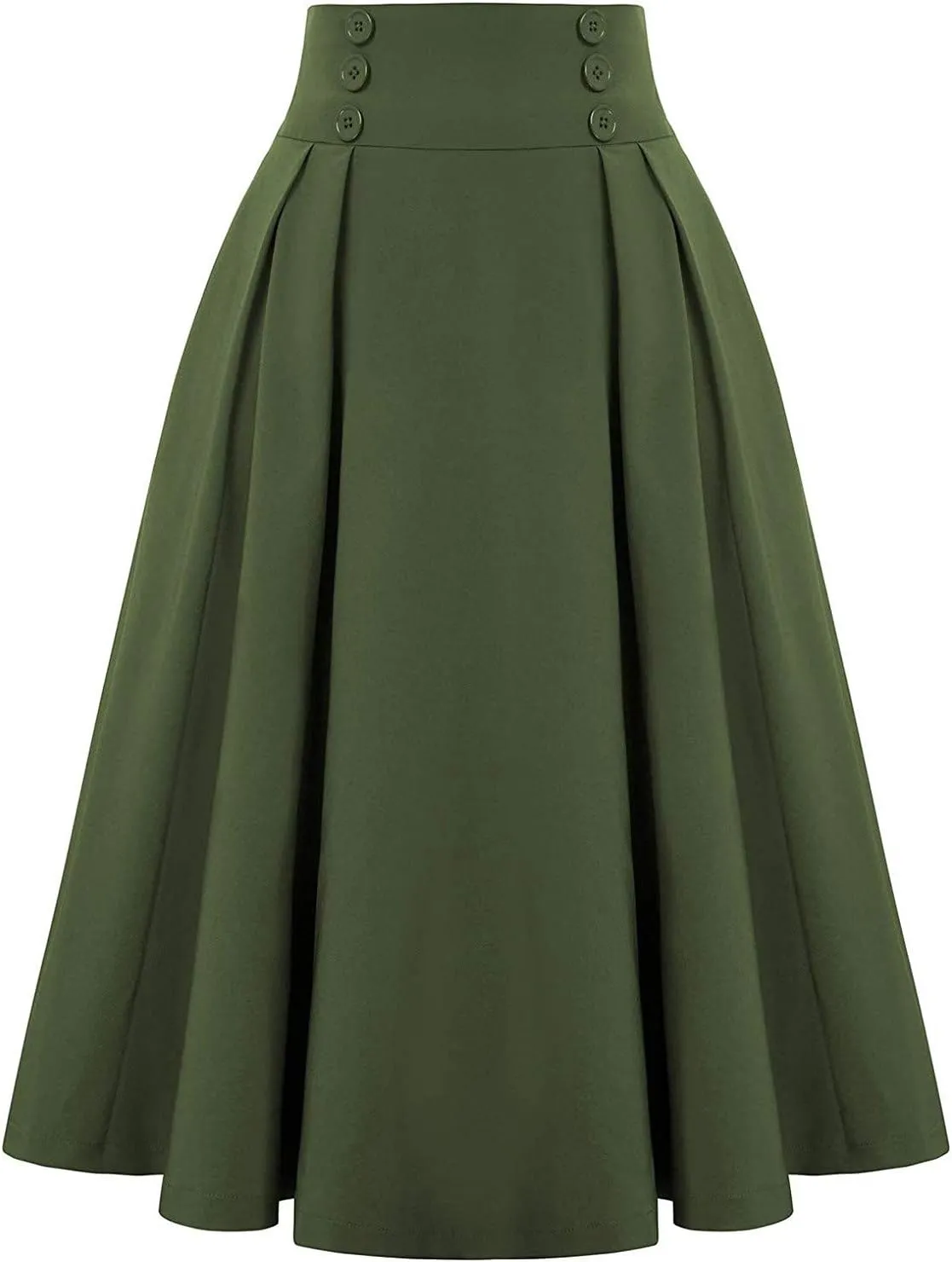 High Waisted Mini Skirts for Women Solid Color Casual A-Line Skirt with Elastic Waist and Anti-Slip Lining
