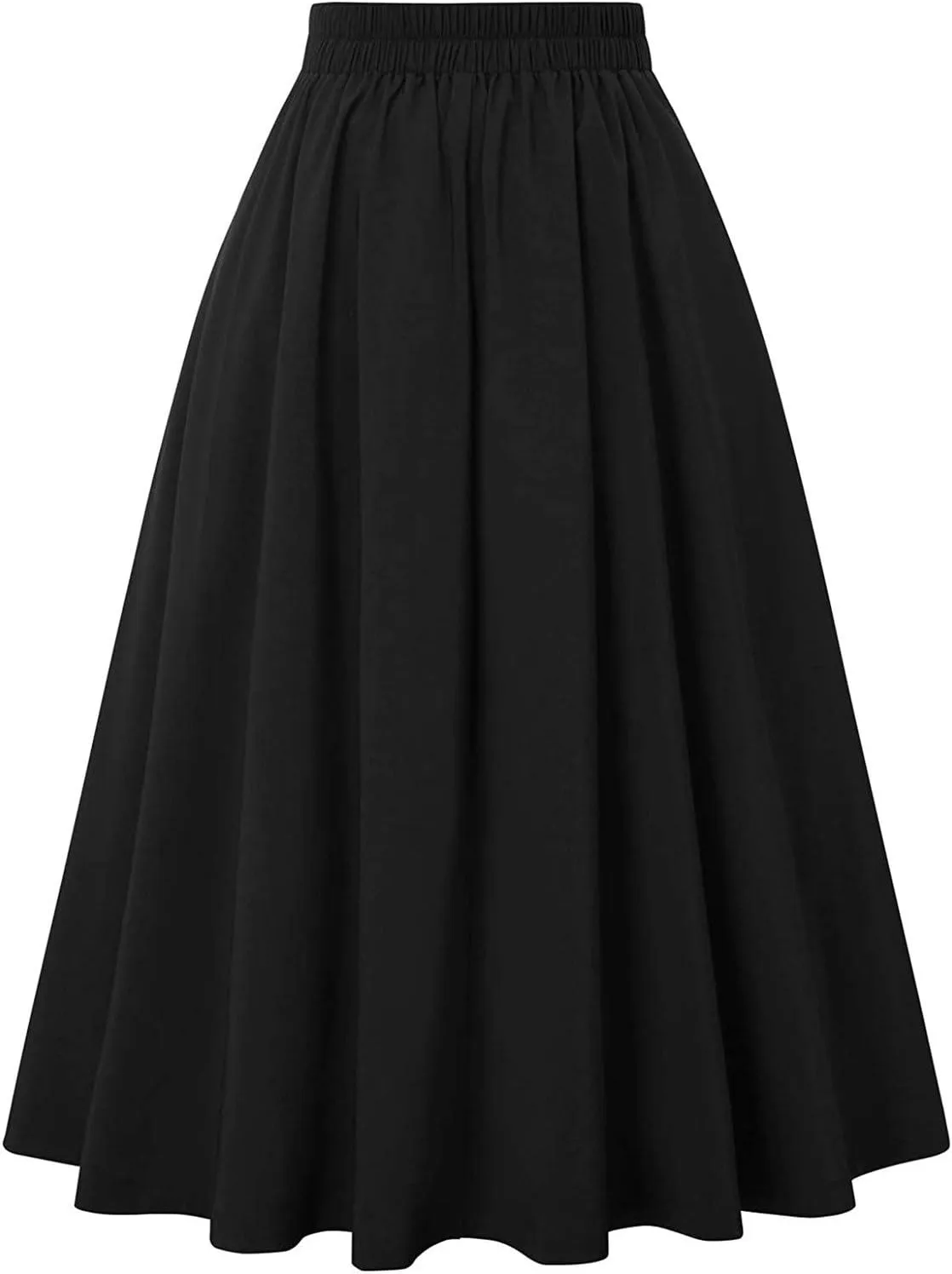 High Waisted Mini Skirts for Women Solid Color Casual A-Line Skirt with Elastic Waist and Anti-Slip Lining