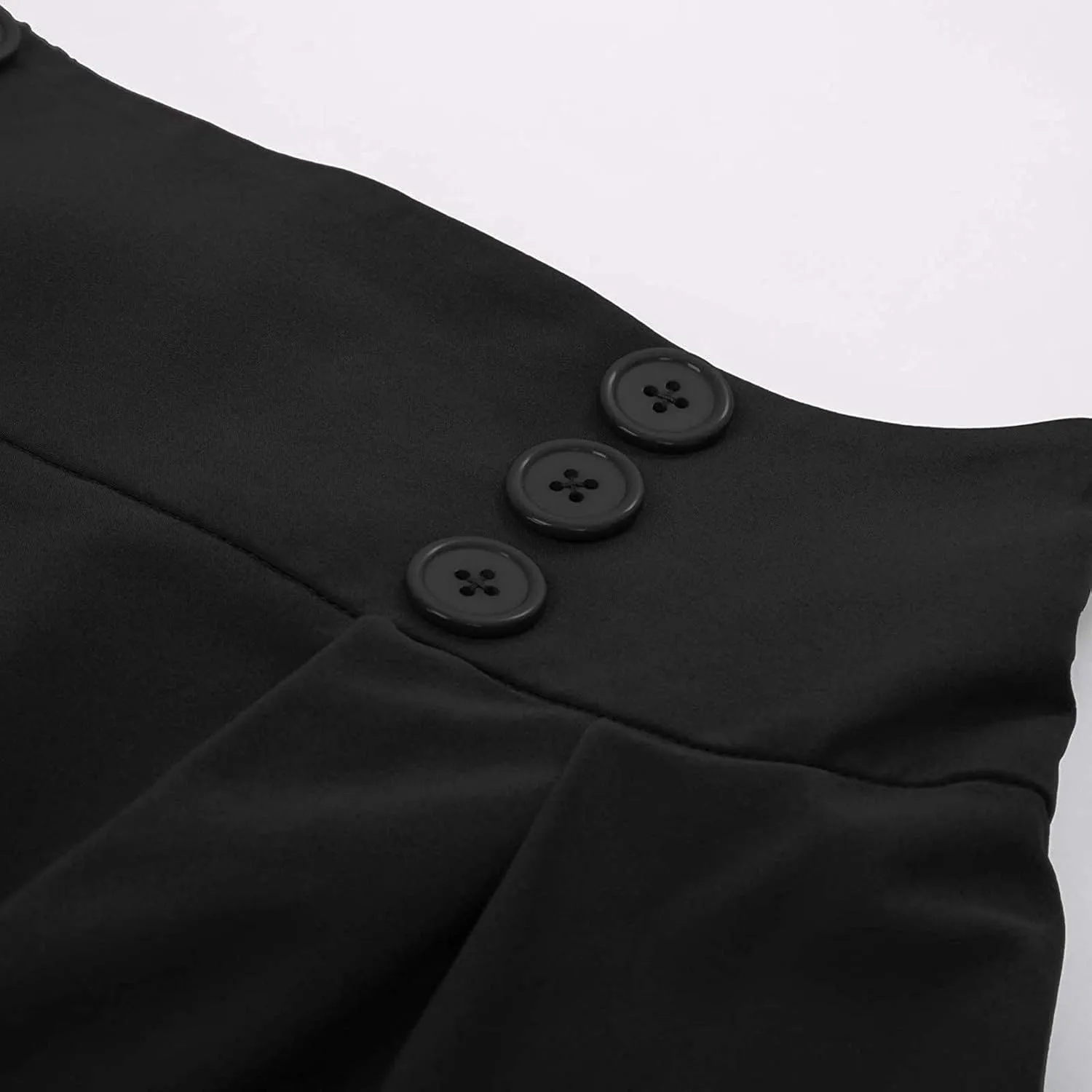 High Waisted Mini Skirts for Women Solid Color Casual A-Line Skirt with Elastic Waist and Anti-Slip Lining