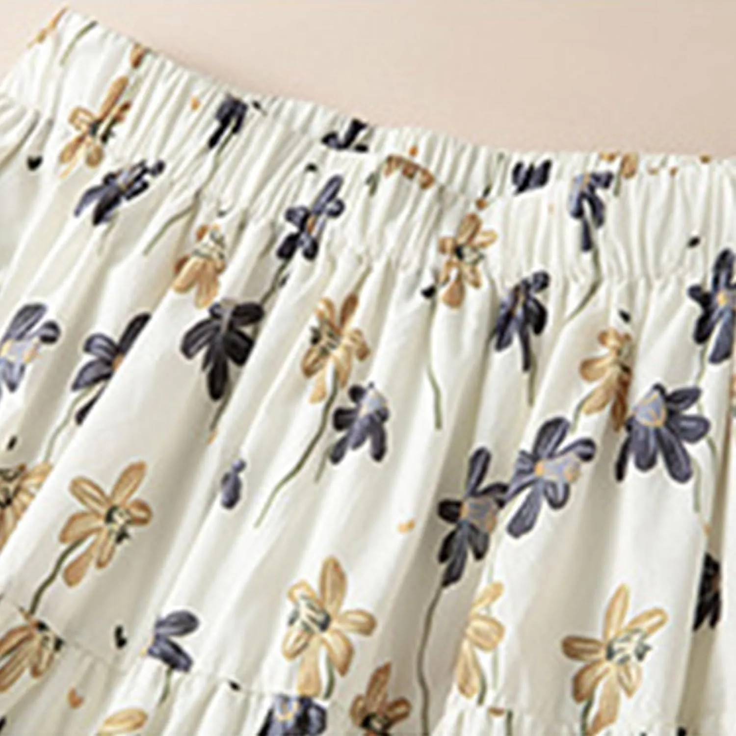 High Waisted Skirts for Womens Fashion Floral Print Midi Skirt Casual Flowy Maxi Skirts Half Dress Boho Skirts