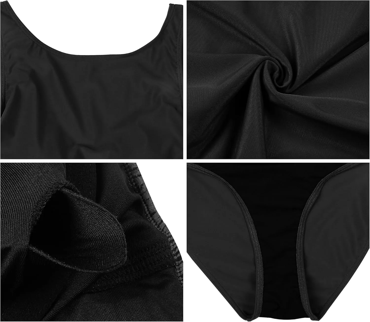 Hilor Women's Underwire Swimsuits High Neck One Piece Bathing Suit Modest Tummy Control Swimwear