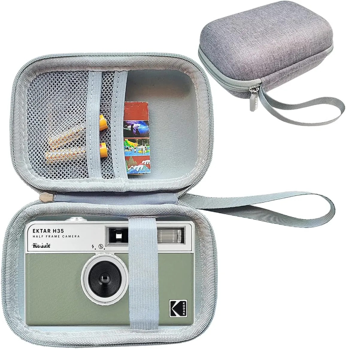 JCHPINE Hard Carrying Case for KODAK EKTAR H35 Half Frame Film Camera, Protective Storage Travel Case for Kodak Ultra F9 M35 Film Camera Accessories (Grey)