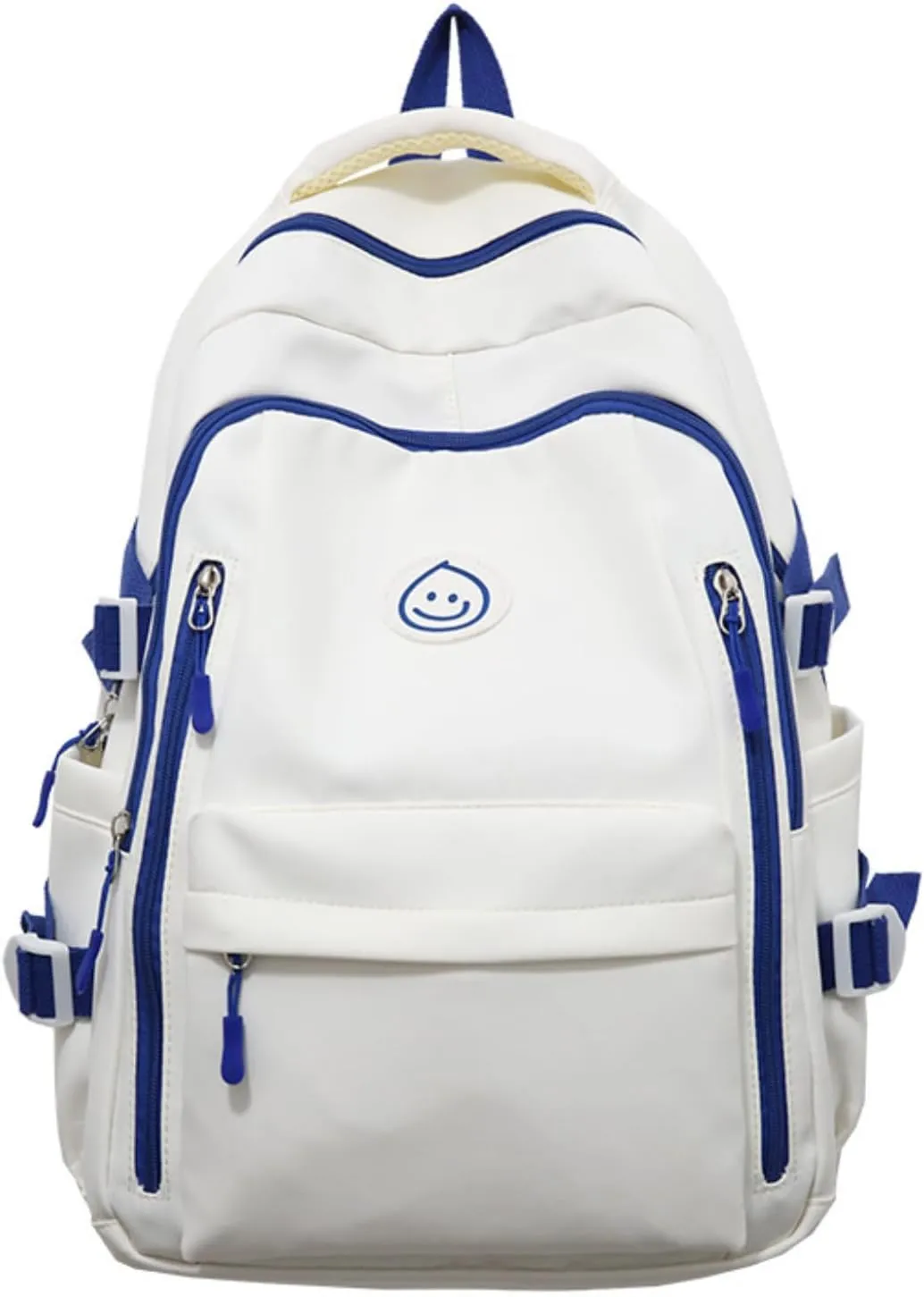 Kawaii Backpack with Cute Accessories Travel Backpacks Lightweight Casual Daypack Waterproof Laptop Women Men (Blue)