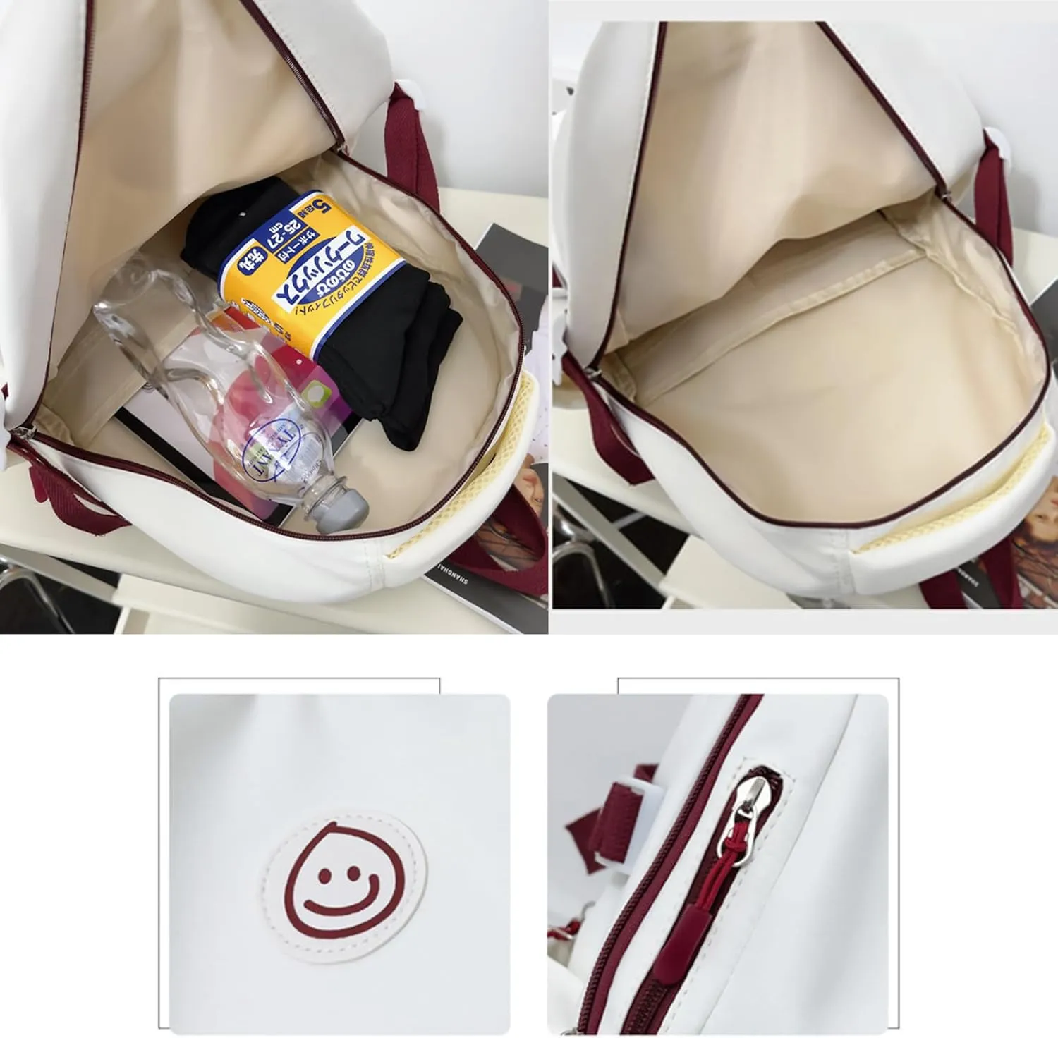 Kawaii Backpack with Cute Accessories Travel Backpacks Lightweight Casual Daypack Waterproof Laptop Women Men (Blue)