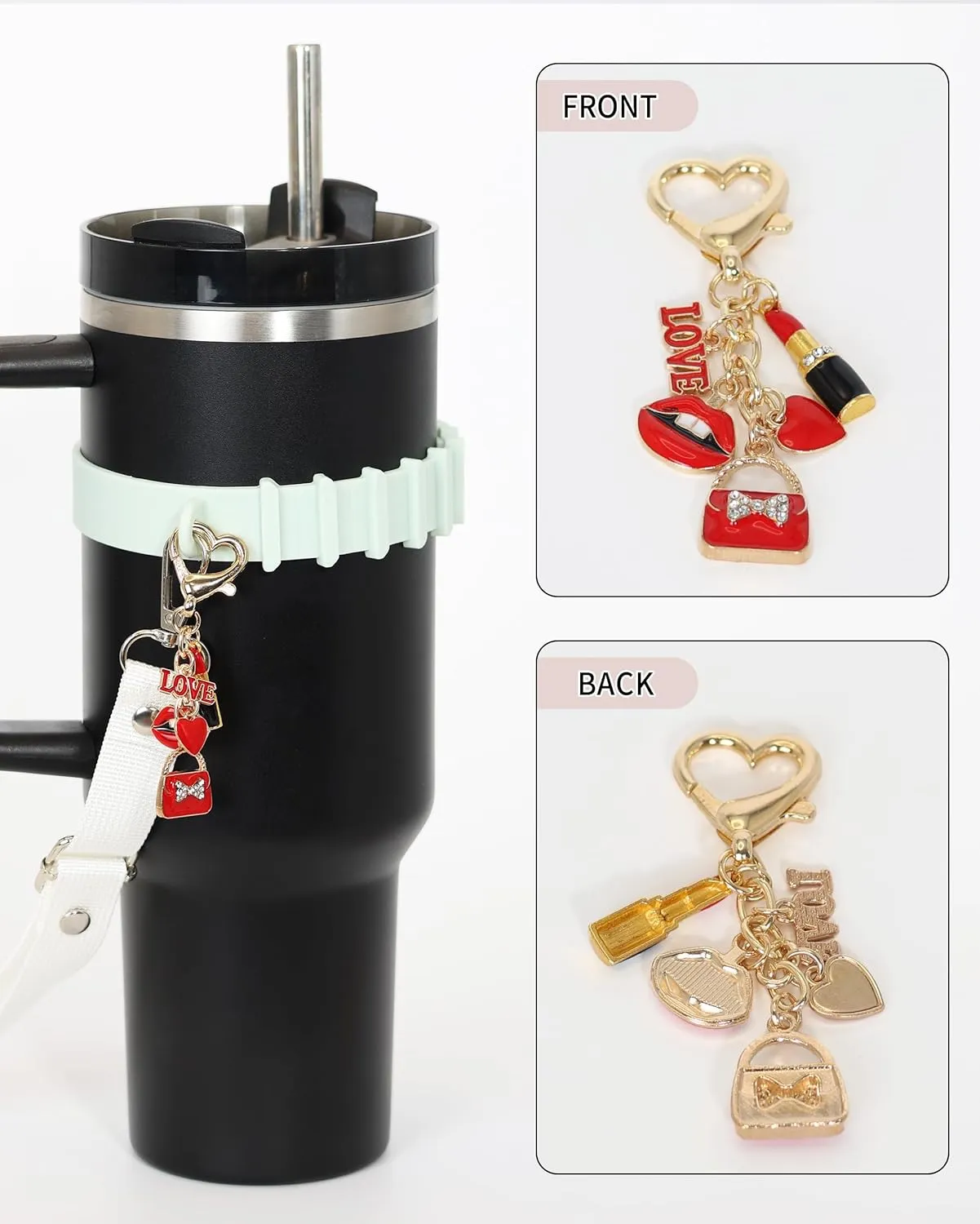 Key Chain - Key Chain Purse Charm for Women, Bag Charm Car Keychain Wristlet Wallet Accessories