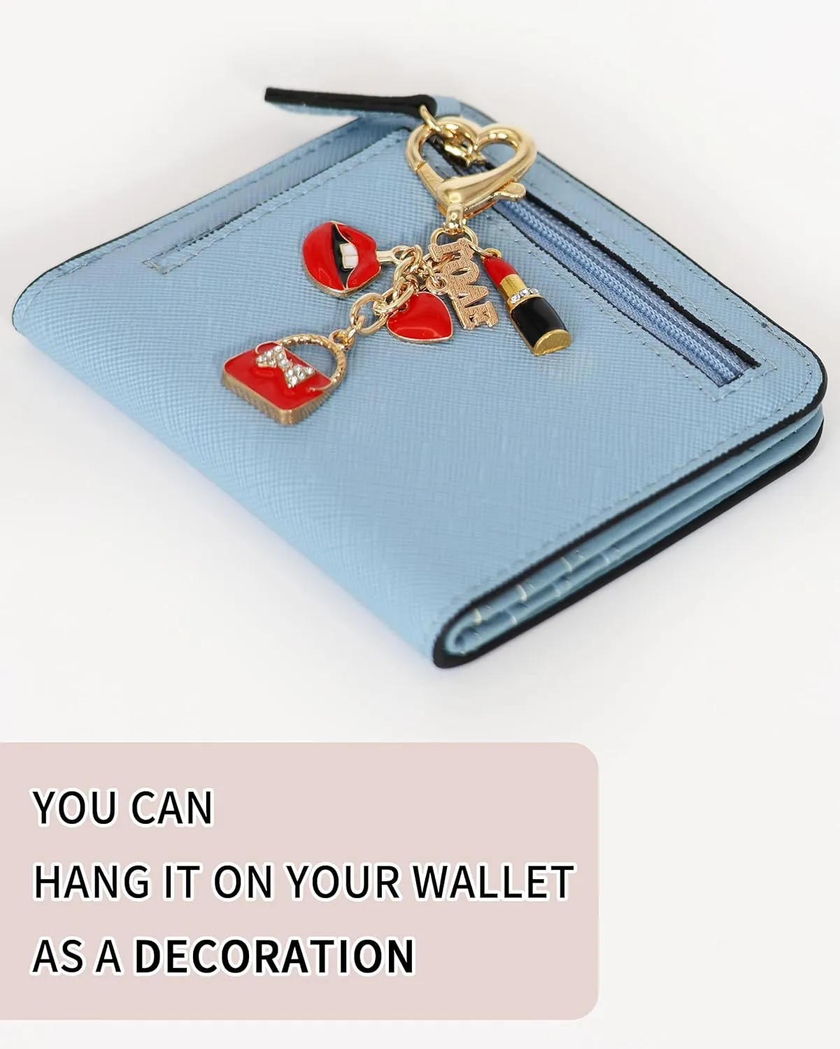 Key Chain - Key Chain Purse Charm for Women, Bag Charm Car Keychain Wristlet Wallet Accessories