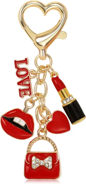 Key Chain - Key Chain Purse Charm for Women, Bag Charm Car Keychain Wristlet Wallet Accessories