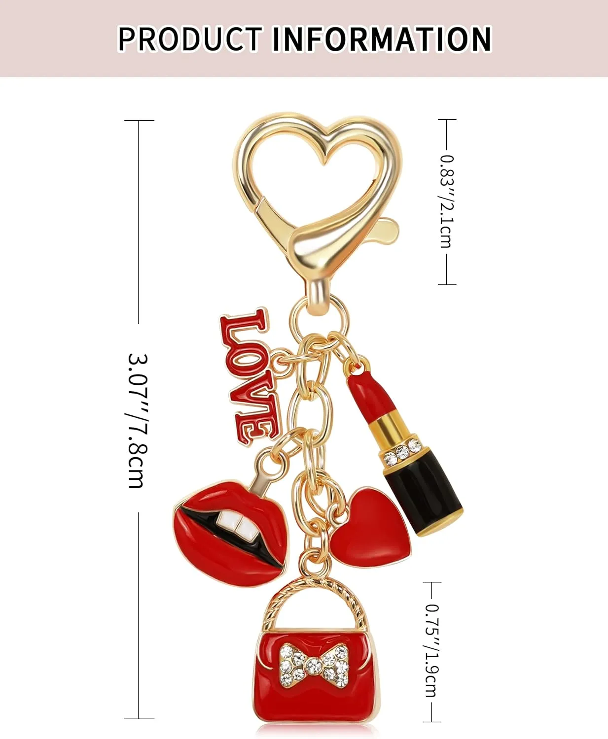 Key Chain - Key Chain Purse Charm for Women, Bag Charm Car Keychain Wristlet Wallet Accessories