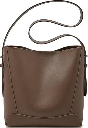 Lady Women Hobo Bucket Bag Split Leather Fashion Shoulder Bags Large Capacity Handbag Wide Adjustable Strap Female Bags