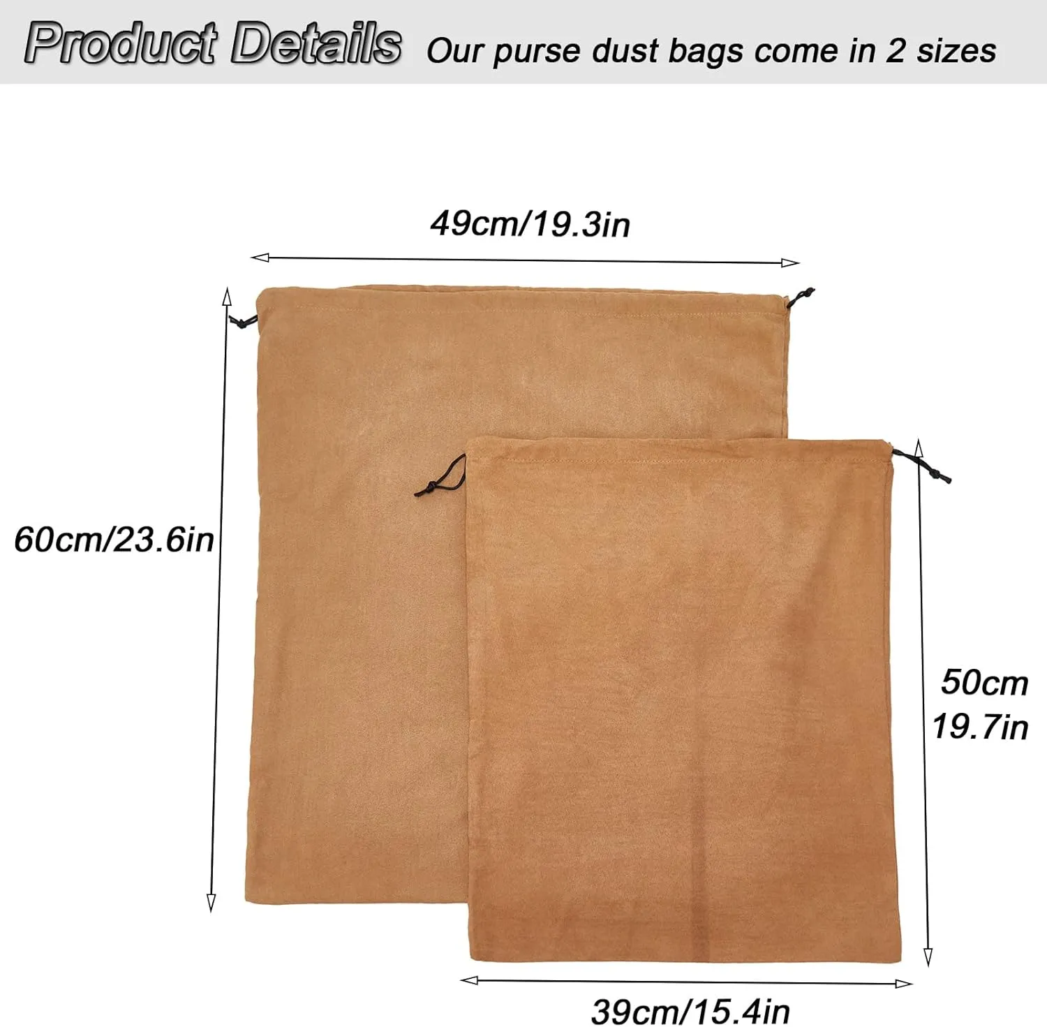 LAKE OF FIRE Dustproof Storage Bags with Drawstring Closure, 2-Piece Set  Multi-Purpose Protective Pouches for Handbags, Purses, Shoes, and Boots