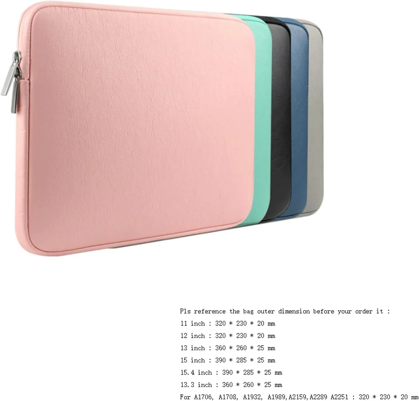 Laptop case Waterproof Laptop Bag Protective Sleeve Cover for Laptop Accessories(Pink,for Mac A1932 A1989)