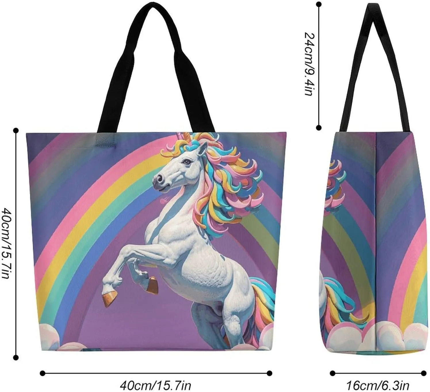 Large Capacity Shopping Bag Vintage Aesthetic Raven Illustration Canvas Grocery Bags Foldable Tote Bag