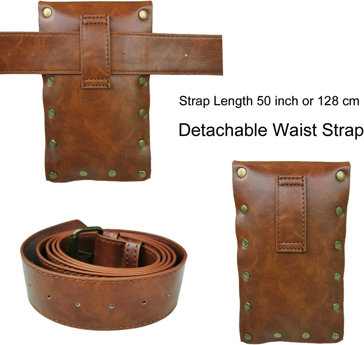 Larswon Renaissance Bag Medieval Belt Pouch Leather Belt Pouch Leg Phone Holder Festival Faire Accessories