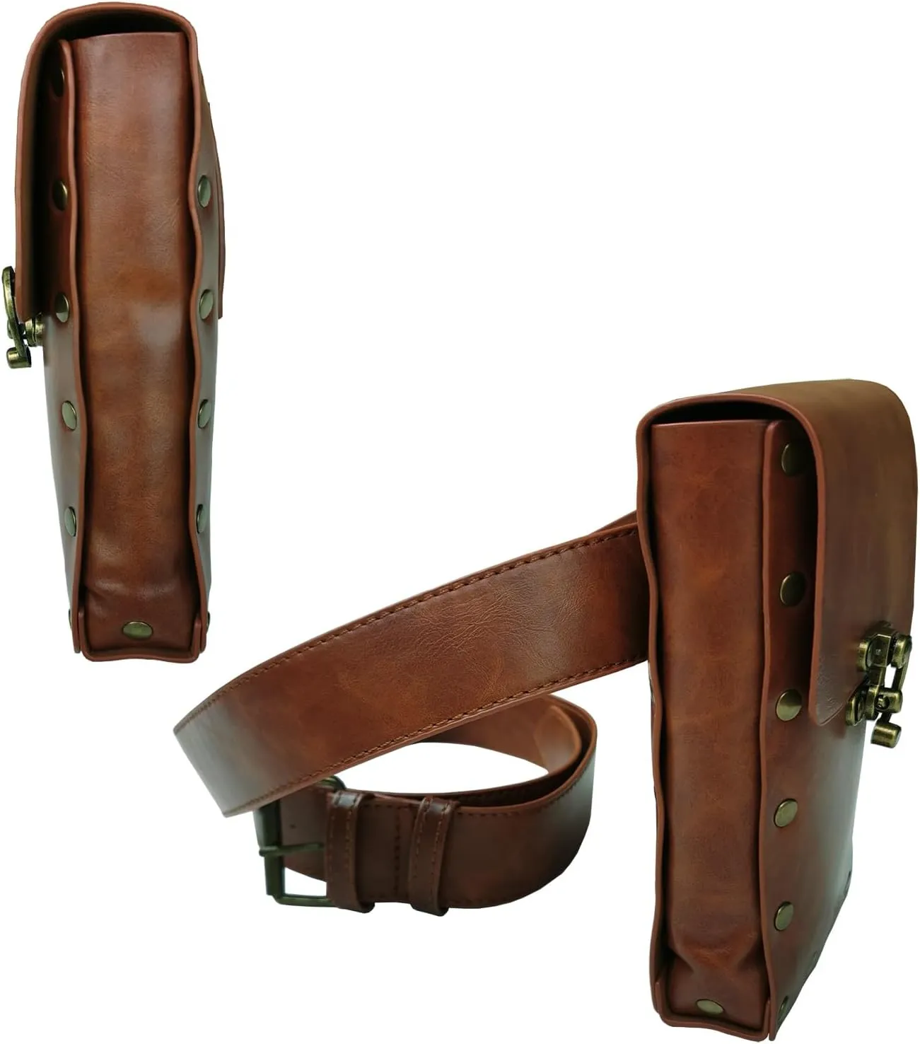 Larswon Renaissance Bag Medieval Belt Pouch Leather Belt Pouch Leg Phone Holder Festival Faire Accessories