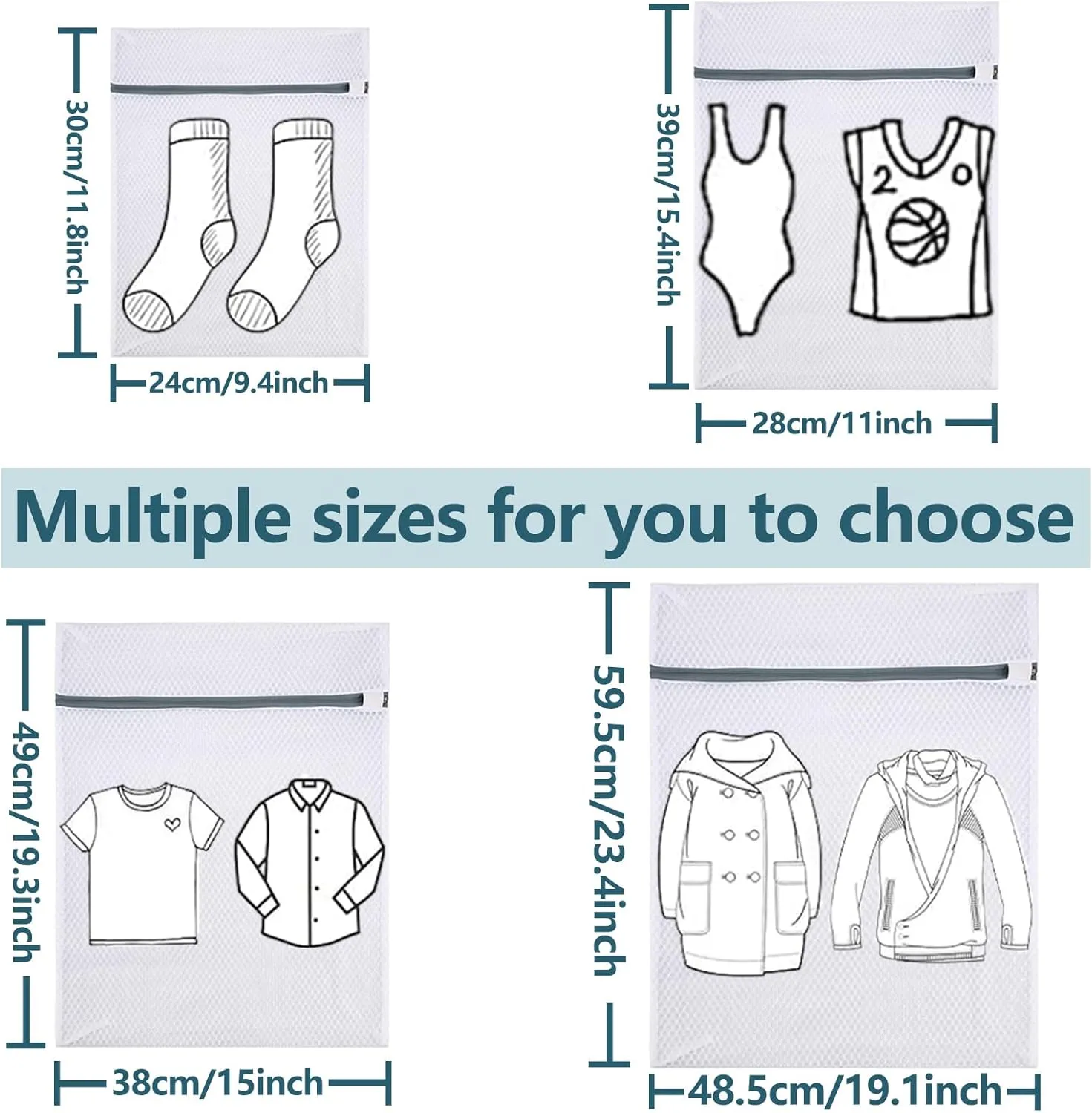 Laundry Bag,mesh laundry bags,Honeycomb laundry bags,Protect Your Delicates laundry bags wash bags,Won't wear out the washer mesh bag (2, 15.4x11inch)
