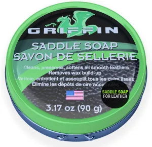 Leather Saddle Soap  3.17 Oz Deep Cleans & Softens Boots & Shoes  Premium Care Soap for Restoration, Conditioning & Shine  Gentle Leather Soap Cleaner for Long-Lasting Protection