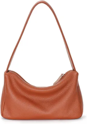 Leather Women Bags Vintage Hobos Female Leather Handbags Ladies Shoulder Bags Crossbody Bags For Women(Brown)