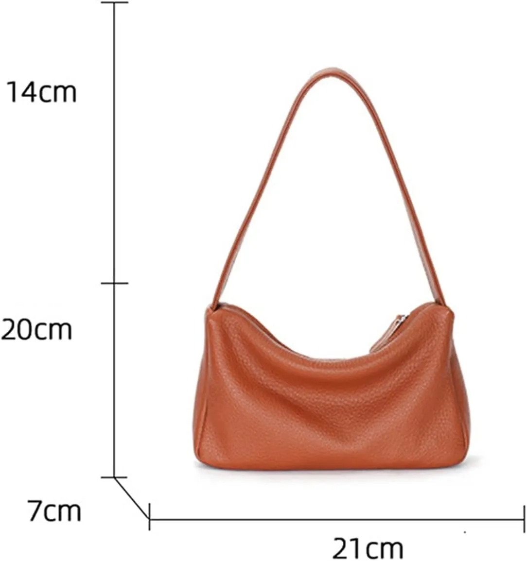 Leather Women Bags Vintage Hobos Female Leather Handbags Ladies Shoulder Bags Crossbody Bags For Women(Brown)