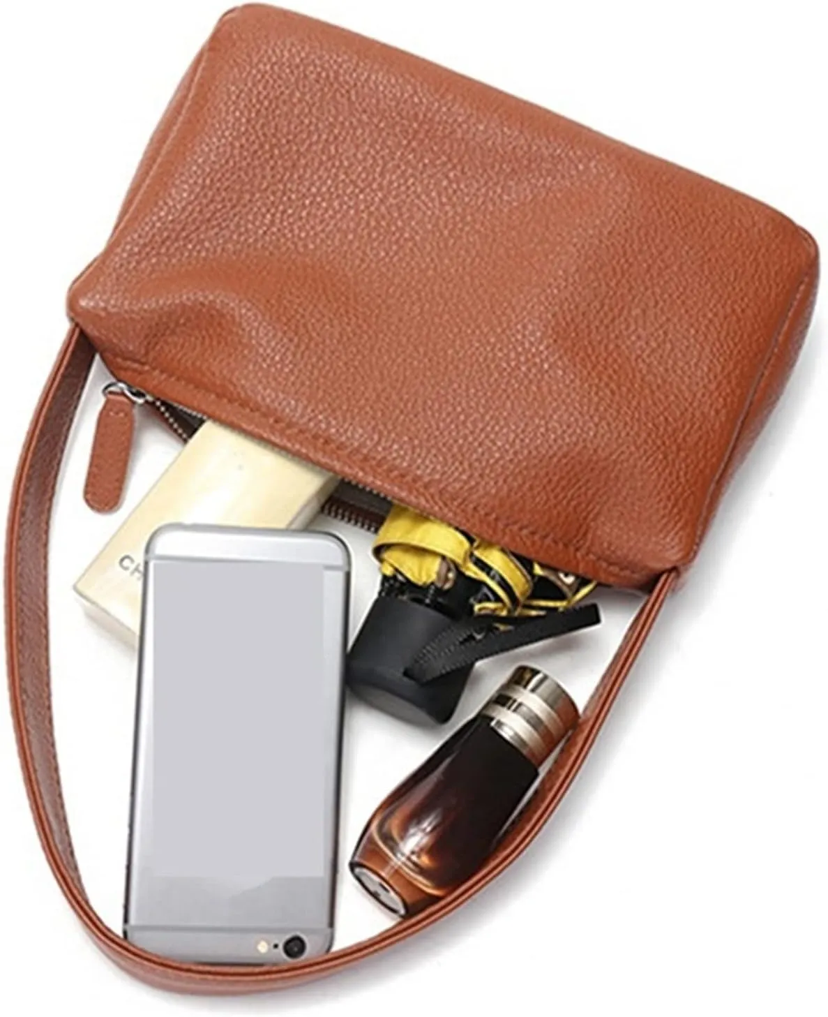 Leather Women Bags Vintage Hobos Female Leather Handbags Ladies Shoulder Bags Crossbody Bags For Women(Brown)